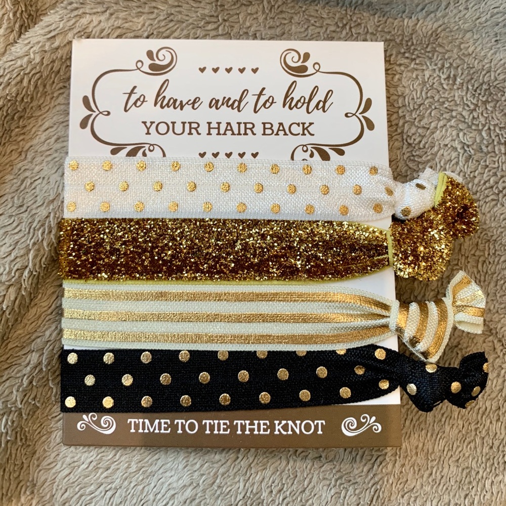 Set of 4 Silk Elastic Hair Ties